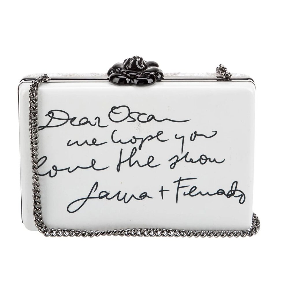 Oscar de La Renta Sequin Heart Crossbody Clutch - Picture 3 of 5